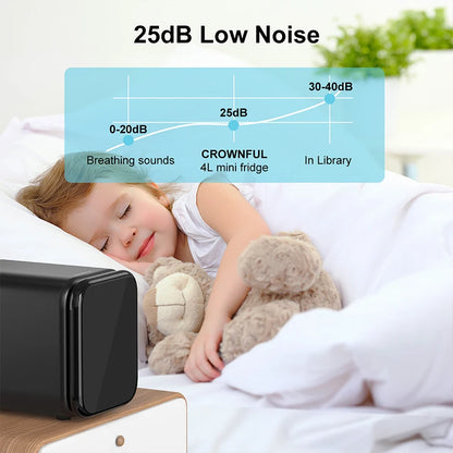 Crownful 4L Mini Fridge Refrigerator Portable Refrigerator Constant Temperature Car Mini Fridge for Home