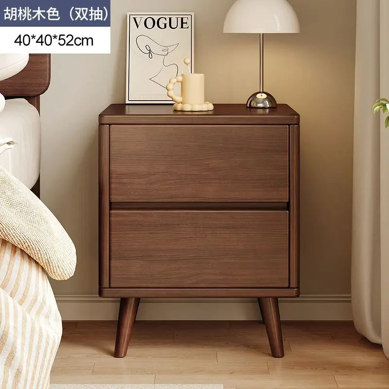 Solid wood bedside table simple Chinese Nordic home storage cabinet storage bedroom bedside floor storage cabinet