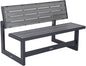 Outdoor Convertible Bench, 55 Inch, Harbor Gray