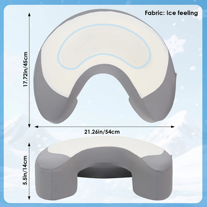 Ergonomic Orthopedic Cervical Pillow-C-Shaped Neck Support for Relief, Cooling Breathable Bed Pillow for Side/Back/Stomach