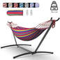 Hammock with Adjustable Stand- Stylish Hammock Bed w/Storage Bag, 600lb Capacity