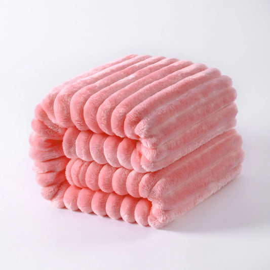 Plush Flannel Fleece Blanket, Soft Lightweight Fuzzy Luxury Bed Blanket for Couch Sofa Bed