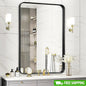 High Definition Rectangular Bathroom Mirror 20x30 Inch Wall Mounted Explosion Proof Metal Frame Easy Installation Modern Design