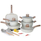 Ceramic Cookware Sets Pots and Pans Set Nonstick  Induction Cookware Kitchen Cooking Set with Frying Pans Set