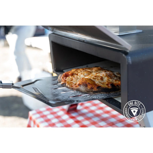 Stainless Steel Slotted Pizza Peel Wood Handle Durable Pizza Spatula Food Turner Easy Handling