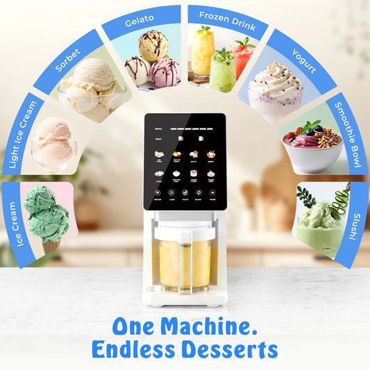 11 in 1 Ice Cream Maker with Recipe, Mix-in & Re-spin for Creamy Texture | 3 Pints Diary Free Keto-Friendly Frozen Dessert Machine, Frozen Treat, Yogurt, Sorbet, Gelato, Smoothie Bowls