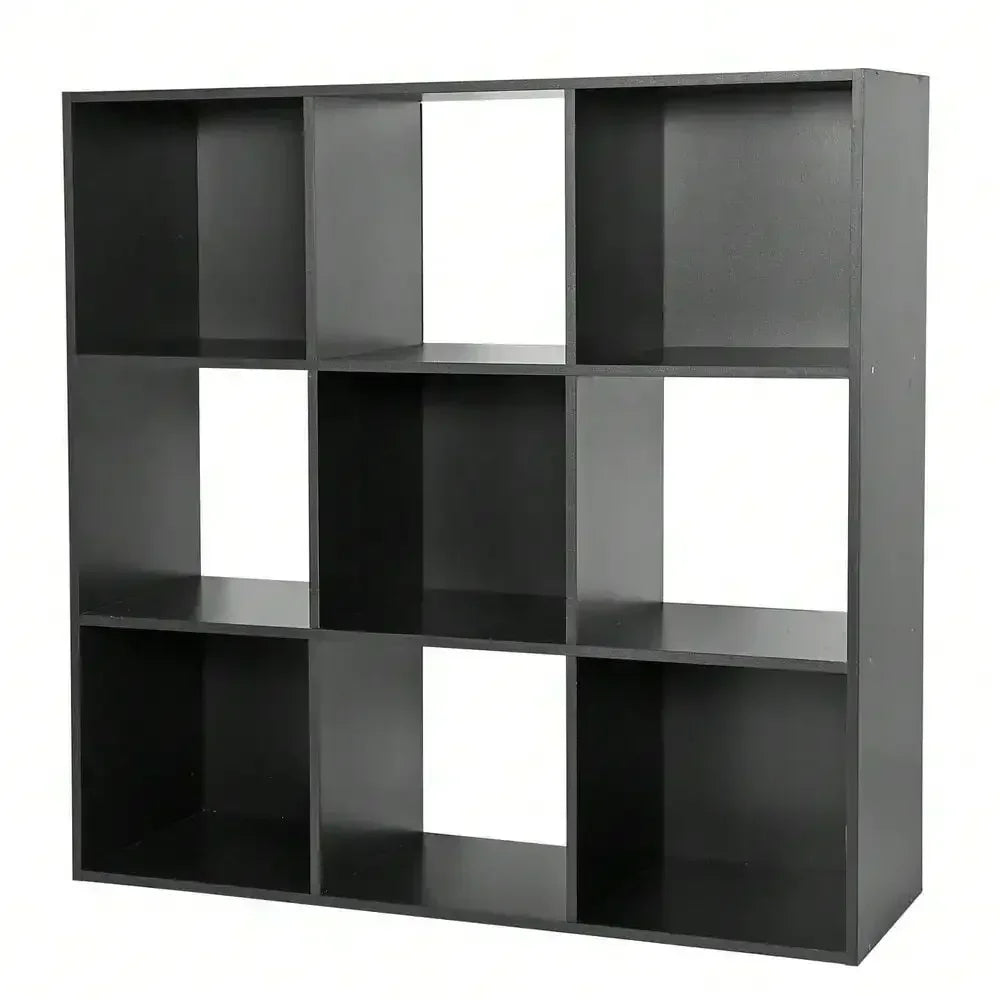 9 Cube Wooden 3 Tier Cabinet Storage Organizer Bookcase Shelving
