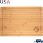 Extra Large Bamboo Cutting Board Double Sided Kitchen Chopping Board With Juice Rim Food Safe Natural Organic Surface