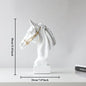 Galloping Horse Head Resin Sculpture Statue Modern Abstract Home Decor Office Desk Art Piece Elegant Gift for Equestrian Lovers