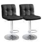 PU Leather Bar Stools Set of 2,Upholstered Counter Height Bar Stools,SGS Certified Gas Gylinder Comfortbale Backrest