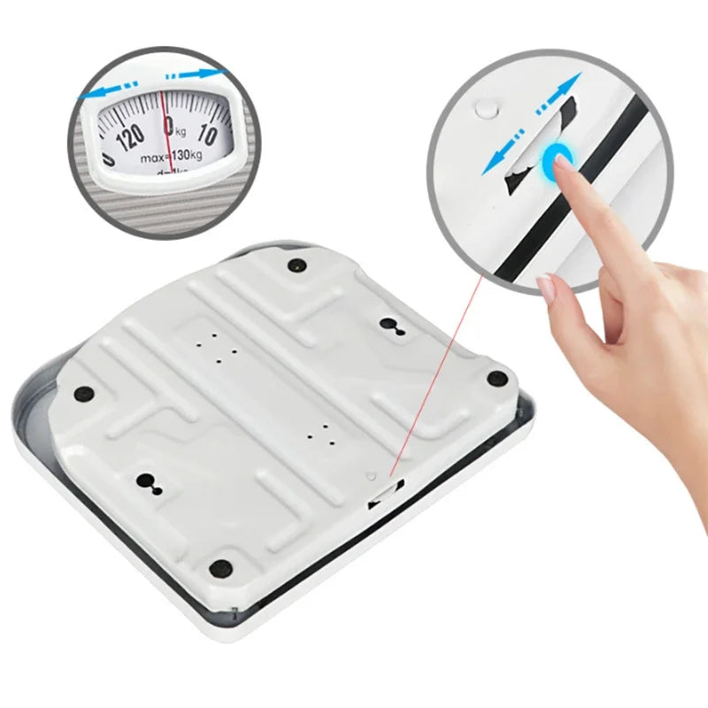 Weighing Scale Mechanical Body Weight Home Portable Precision Durable Body Scale Non-Slip Leather Pad Bathroom Waterproof