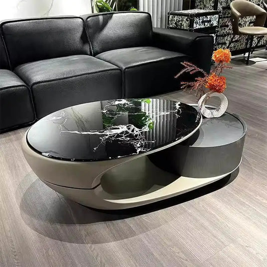 Italian Luxury Coffee Table Decoration Modern Clear Minimalist Coffee Table Unique Aesthetic Mesa Auxiliar Postmodern Furniture
