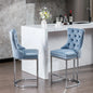 2Pcs 26" Counter Height Dining Chairs Upholstered Soft Backrest Cushions Chairs Bar Stools For  Kitchen Dining Room