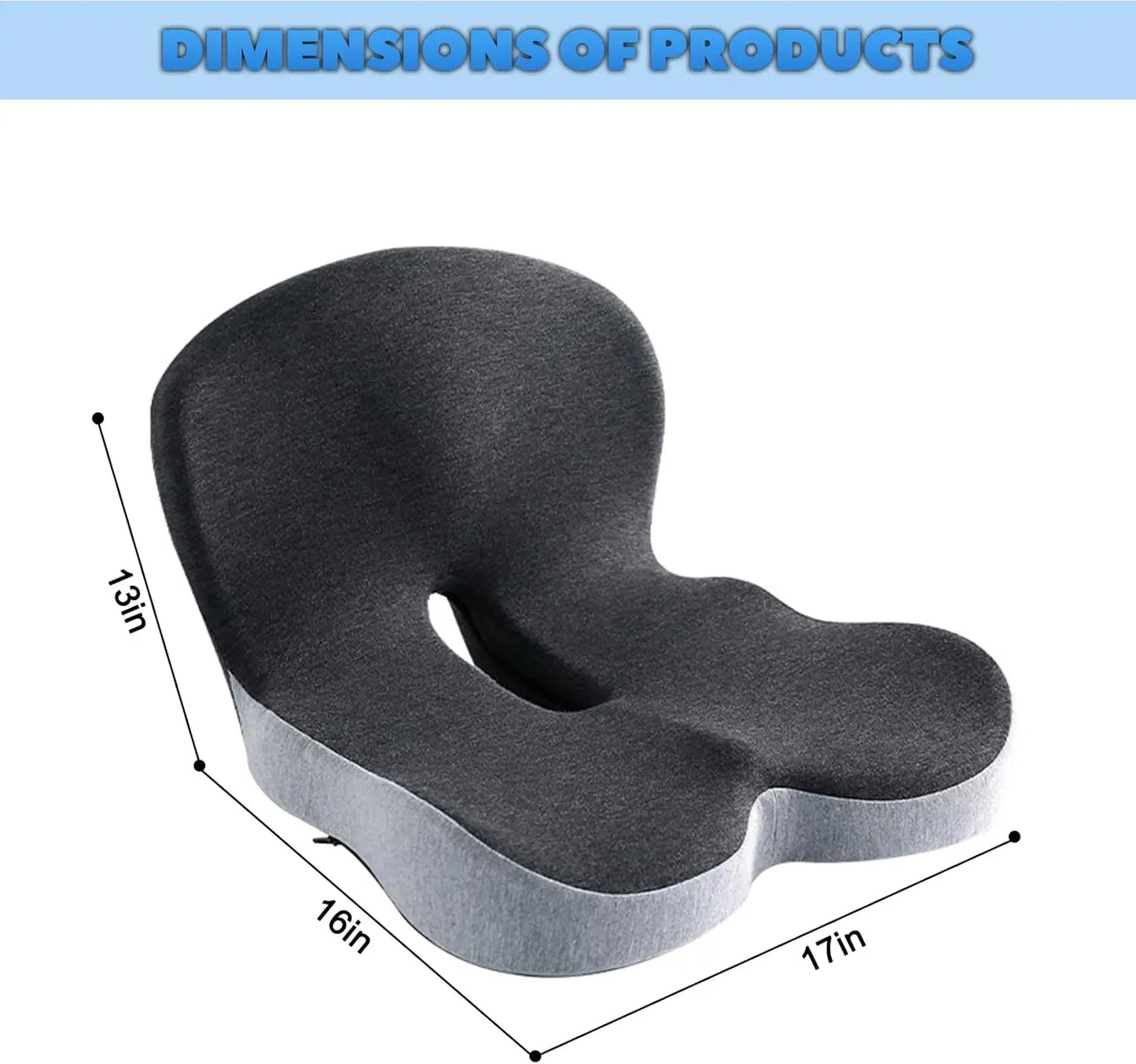 Memory Foam Cushion One-piece Seat Backrest Pillow Buttocks Cushions Office Chair Relief Cushion With Breathable Backrest