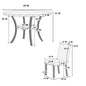 5pc Dining Set with 1 Classic Dining Table & 4x Side Chairs,Round Table, Chair
