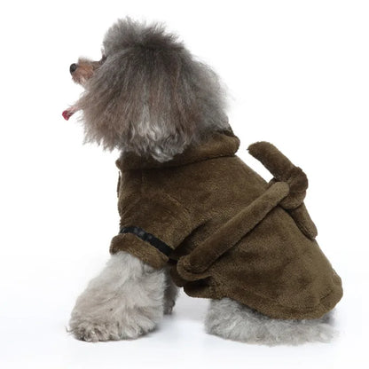 Pet Dog Bathrobe with Hooded Dog Pajamas Sleeping Clothes Soft Pet Bath Drying Towel Clothes For Puppy Dogs Cats