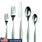 20-Piece Matte Stainless Steel Flatware Set Service 4 Dishwasher Safe