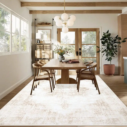 Rugs 8x10 Vintage Rug Large Washable Living Room Rug Retro Medallion Distressed Rugs Soft Low Pile NonSlip Indoor Floor Carpet f