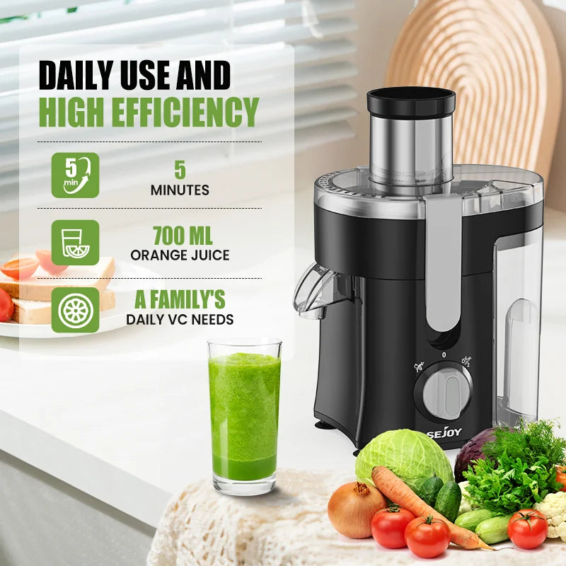 300W Centrifugal Juicer Machine Electric Citrus Juicer Extractor Machine Fruit Veg Blender  Automatic Pulp Ejection