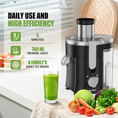 300W Centrifugal Juicer Machine Electric Citrus Juicer Extractor Machine Fruit Veg Blender  Automatic Pulp Ejection