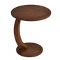 Tribesigns Mid Century Round End Table, Wood C-Shaped Side Table, Small Couch Side Table, Retro Side Table