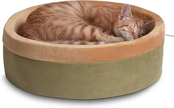 Thermo-Pet Bed Heated Pet Beds for Large Indoor Cats & Dogs, Calming Warming Pillow Pet Bed, Machine Washable