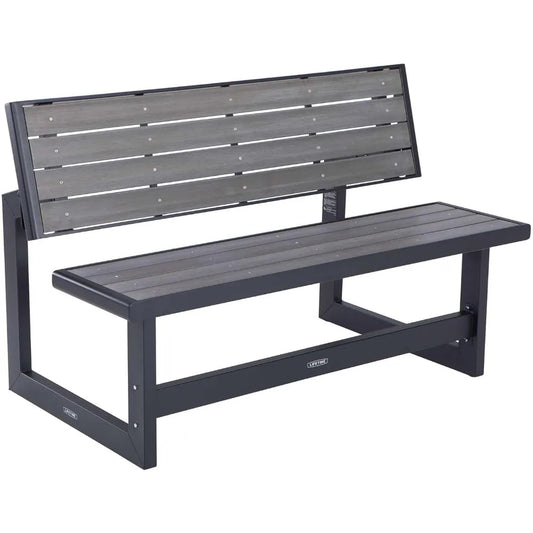 Outdoor Convertible Bench, 55 Inch, Harbor Gray
