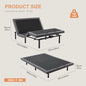 Electric Queen Size Bed Ergonomic Adjustable Bed Frame with Wireless Remote Zero Gravity Bed with 2 USB Ports For Bed Room