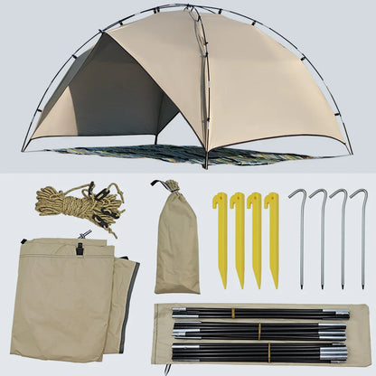 Lightweight 2–4 Person Camping Tent for Beach Park Waterproof Sun Shelter Shade Canopy Awning for Outdoor Fishing Family Arch 4