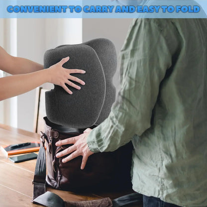 Memory Foam Cushion One-piece Seat Backrest Pillow Buttocks Cushions Office Chair Relief Cushion With Breathable Backrest