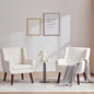 Button Tufted Accent Chairs Set of 2 Upholstered Reading Living Room Chair Mid Century Modern Chair with Linen Fabric Club Chair