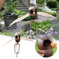 Flapping Metal Brown Gray Owl Yard Stake Rocking Wind Whirly Garden Art Garden Decoration Outdoor 1pcs