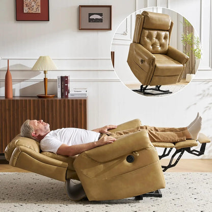 Oversized Electric Power Lift Recliner Chair with Massage And Heat Elderly Comfortable Living Room Furniture Customizable Lay