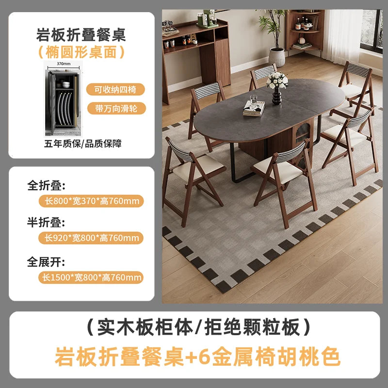 Foldable Wabi Sabi Dining Tables Mid Century Space Saving Design Waterproof Dining Tables Unique Retro Столы Обеденные Furniture