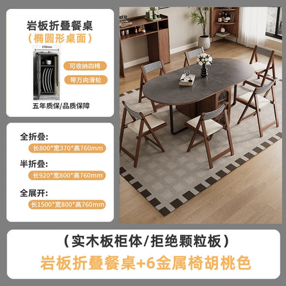 Foldable Wabi Sabi Dining Tables Mid Century Space Saving Design Waterproof Dining Tables Unique Retro Столы Обеденные Furniture