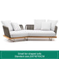 Nordic Outdoor Patio Furniture Set, 3-Piece Wicker Sofa with Solid Wood Frame, Waterproof Sunproof for Garden Balcony