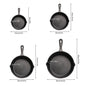 3PCS\4PCS\5pcs Cast Iron Skillet Set, Cast Iron Pan Without Coating Set, 6 Inch/8 Inch/10 Inch Cast Iron Frying Pan