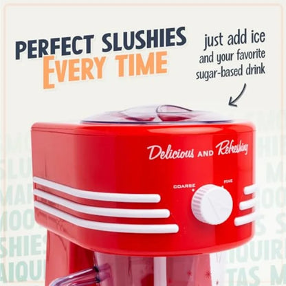 Nostalgia Coca-Cola Fren Drink Maker and Machine for Home - -Ounce Slushy Maker with Stainless Steel Flow Spout - Easy to Clean
