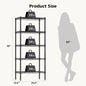 3-5 Tier Metal Wire Storage Shelves Adjustable Storage Racks Heavy Duty Standing Shelf Organizer for Living Room and Kitchen