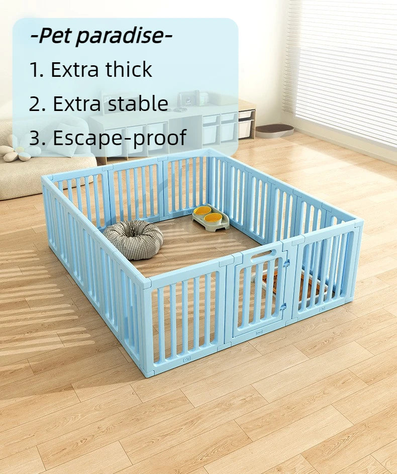 DIY Puppy Playpen Adjustable Plastic Dog Play Fence Safety Door Indoor Dogs Fences Portable Small Medium Dogs Pet Cage Enclosure