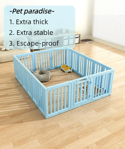 DIY Puppy Playpen Adjustable Plastic Dog Play Fence Safety Door Indoor Dogs Fences Portable Small Medium Dogs Pet Cage Enclosure