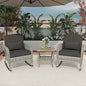3-Piece Patio Furniture Set, 2wickerOutdoor Rocking Chairs with Rattan Coffee Table