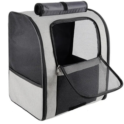 Pet Cat Backpacks Breathable Outdoor Cat Carrier Shoulder Bag for Small Dogs Cats Portable Travel Folding Backpack Pet Supplies