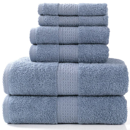 6PCS / 3PCS Cotton Towel Set Luxury Lace Embroidered Bath Towel Face Towel Hand Towel Washcloths Quick Dry Terry Towels 17Colors