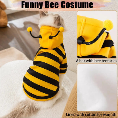 Pet Hoodie Christmas Sweater Cold Weather Warm Coat for Small Pet Halloween Party Costume Cute Hoodie