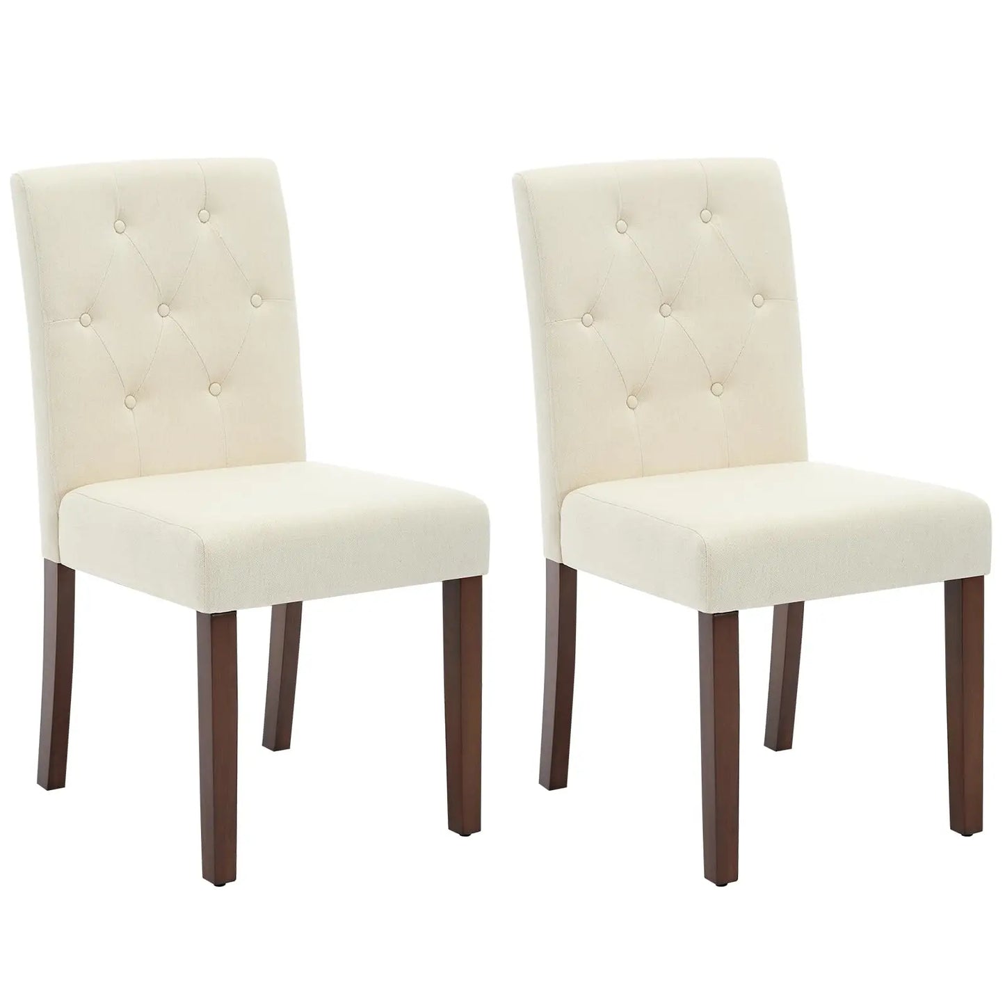 Dining Chairs Set of 2 Upholstered Parsons Diner Room Chair Sets Fabric Kitchen Chairs with Nailhead Trim/Sturdy Wood Legs and P