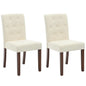 Dining Chairs Set of 2 Upholstered Parsons Diner Room Chair Sets Fabric Kitchen Chairs with Nailhead Trim/Sturdy Wood Legs and P