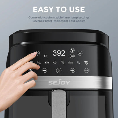 Air Fryer 8-in-1,6 Quart Electric Hot Fryer Oven Oilless Cooker,Roast, Bake, Plus Bake,Dehydrate, and Keep Food Warm