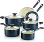 Home Pots and Pans Set Nonstick, 10-Piece Ceramic Kitchen Cookware Sets, Nonstick Cooking Set with Saucepans, Frying Pans