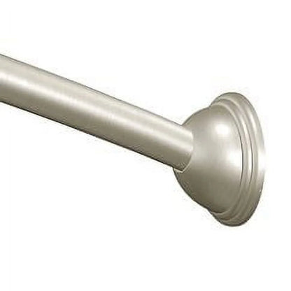 Brushed Nickel Adjustable Curved Shower Rod Corrosion Resistant